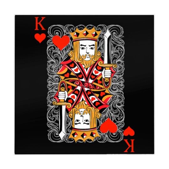 King of Hearts Blackjack Cards Poker 21 K Couple M Mahjong Mats