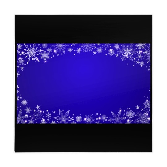 Modern Navy Blue Snowflakes Pattern Mahjong Mats
