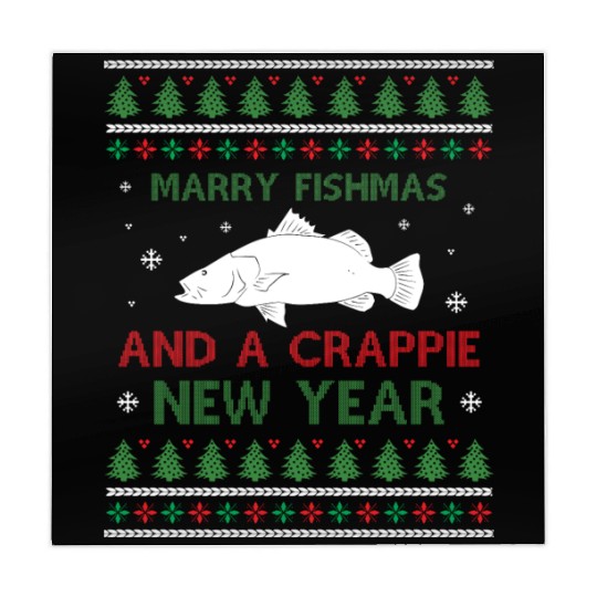 Merry Fishmas And A Crappie New Year - Saying Ugly Mahjong Mats