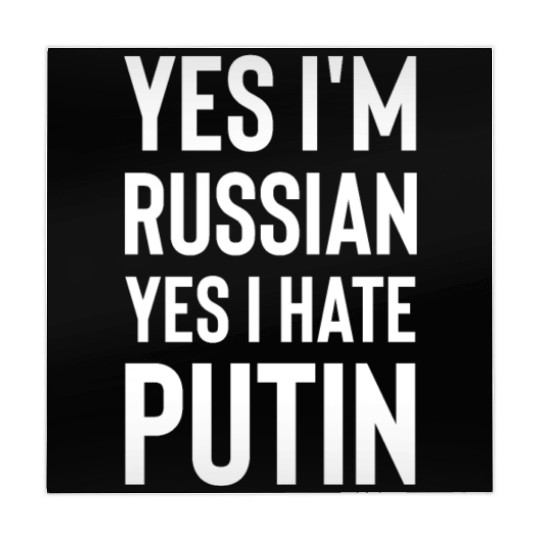 Yes im russian yes i hate putin white Mahjong Mats