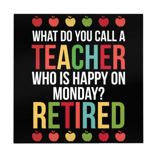 Happy On Monday Retired Teacher Retirement Gift Mahjong Mats