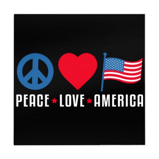 Peace Love America US Flag Independence Mahjong Mats