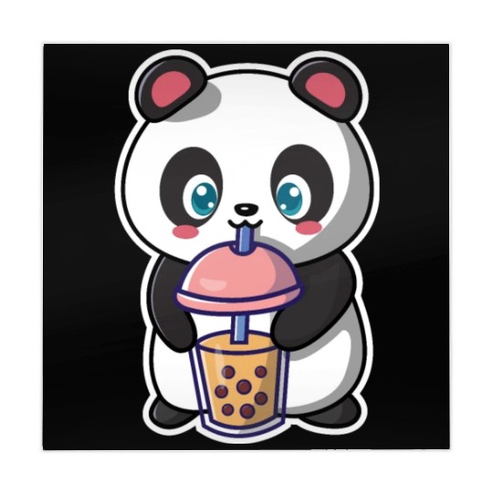 Panda Bear Boba Milk Tea Funny Bubble Tea Lovers Mahjong Mats