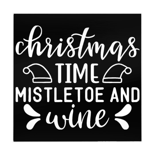 Christmas Design Christmas Time mistletoe and wine Mahjong Mats
