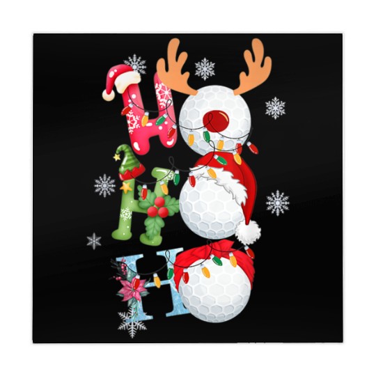 Funny Christmas Ho Ho Ho Santa Reindeer Golf Mahjong Mats