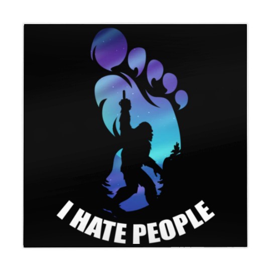 Bigfoot I Hate People Funny Big Foot Sasquatch Mahjong Mats