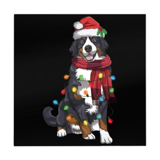 Bernese Mountain Christmas Light Funny Dog Lover Mahjong Mats