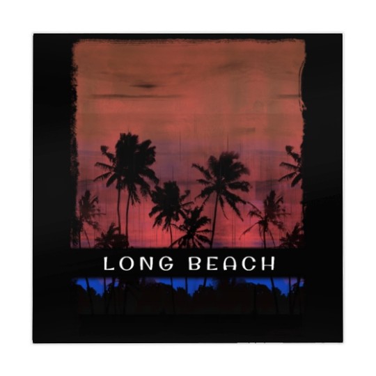 Long Beach California Vacation Souvenir Palm Tree Mahjong Mats