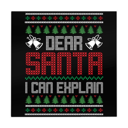 Dear Santa I Can Explain - Saying Ugly Christmas Mahjong Mats