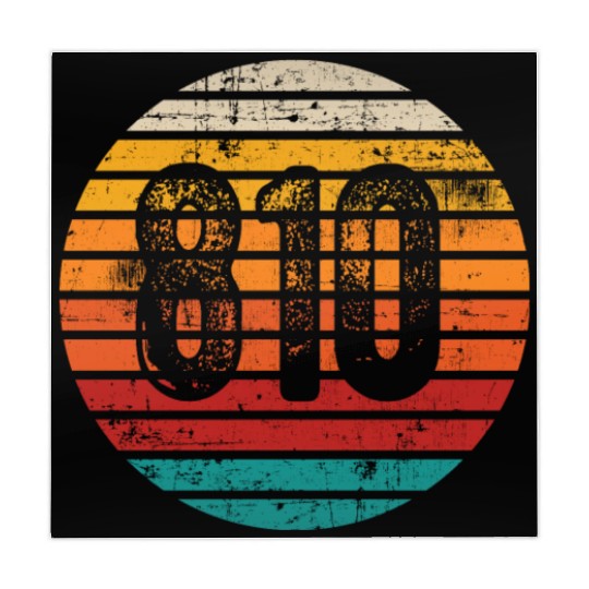 Distressed Vintage Sunset 810 Area Code Mahjong Mats