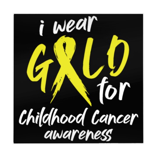 I Wear Gold For Childhood Cancer Awareness Mahjong Mats