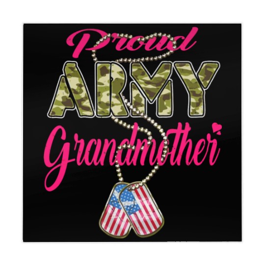Proud Army Grandmother Us Flag Dog Tag Military Gr Mahjong Mats