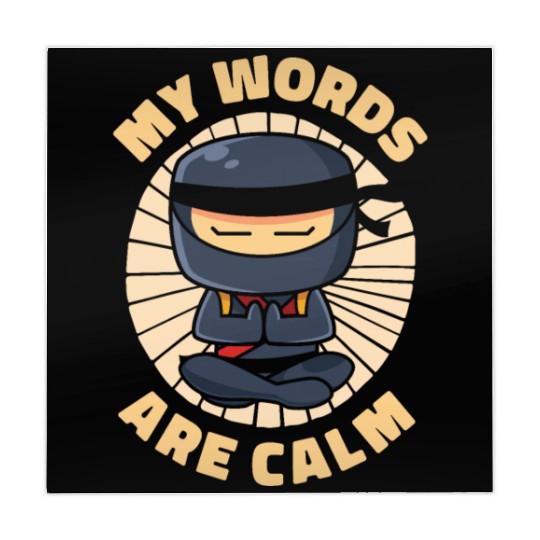 Serenity Ninja Fan Calm Yoga Lover Peaceful Mahjong Mats