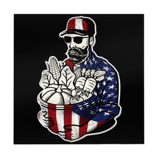 Farming Farmer American Flag Us Mahjong Mats