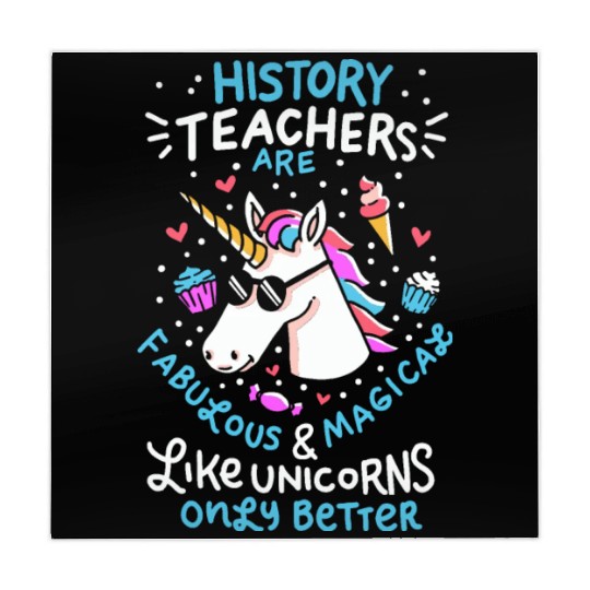 School Unicorn Funny Saying History Teacher Gift Mahjong Mats
