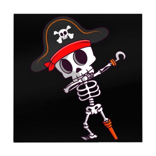 Dabbing Skeleton Pirate Spooky Halloween Mahjong Mats