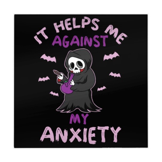 Against My Anxiety Smoking Marijuana Weed Mahjong Mats