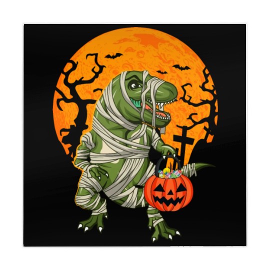 Mummy T-Rex Dinosaur Trick Or Treat Halloween Mahjong Mats