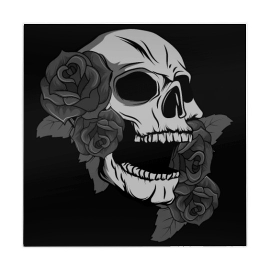 Black Skull Roses Aesthetic Goth Gothic Mahjong Mats