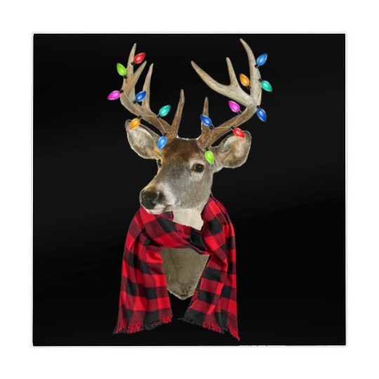 Reindeer Plaid Deer Buffalo Holiday Christmas Mahjong Mats