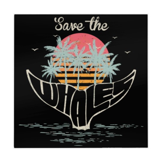 Save The Whales Retro Orca Killer Whale Mahjong Mats