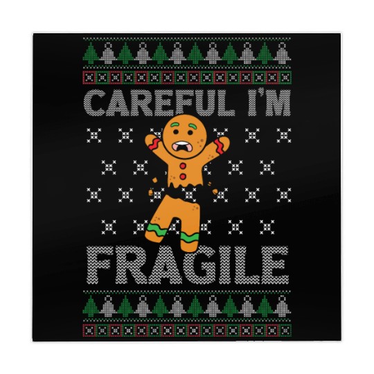 Christmas Careful I'm Fragile Funny Gingerbread Mahjong Mats