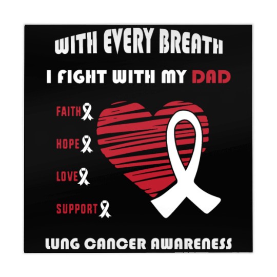 Faith Hope Love Support Squad Lung Cancer Dad Mahjong Mats