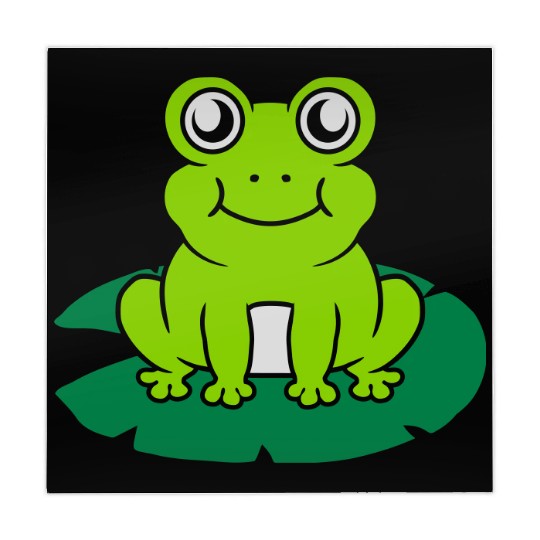 Cute frog sitting water lily Mahjong Mats
