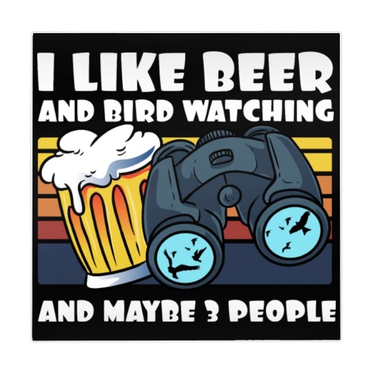 Birdwatching I Like Beer Binoculars Ornithologist Mahjong Mats
