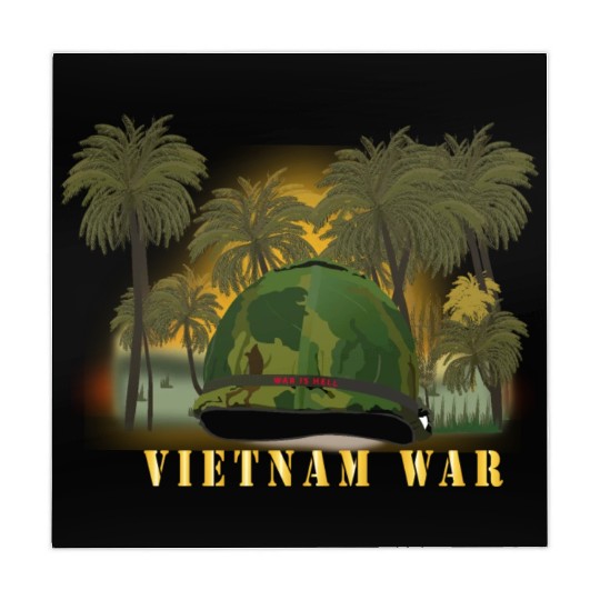 Vietnam Era Helmet Cover - Band - Front - War is H Mahjong Mats