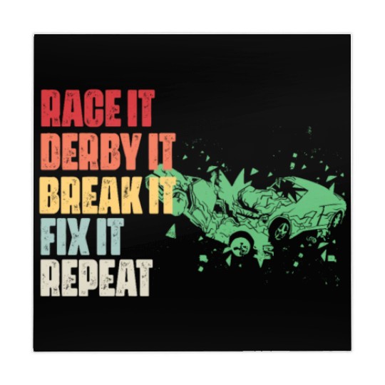 Race It Break It Fix It Repeat Demolition Derby Mahjong Mats