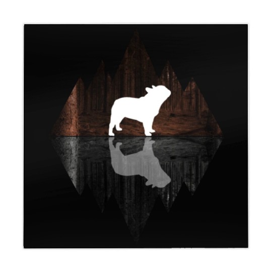 French Bulldog abstract - Geometry Dog Triangle Mahjong Mats