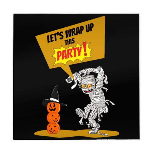 Let's Wrap Up This PARTY! - Halloween Mummy Funny Mahjong Mats