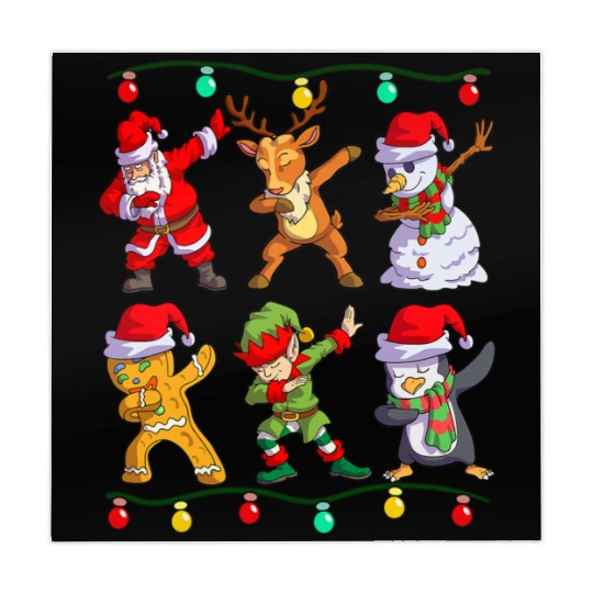 Christmas Kids Boys Men Dabbing Santa Elf Deer Mahjong Mats