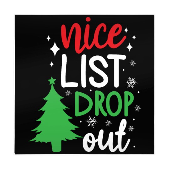 Christmas Nice List Drop Out Funny Xmas Santa Mahjong Mats