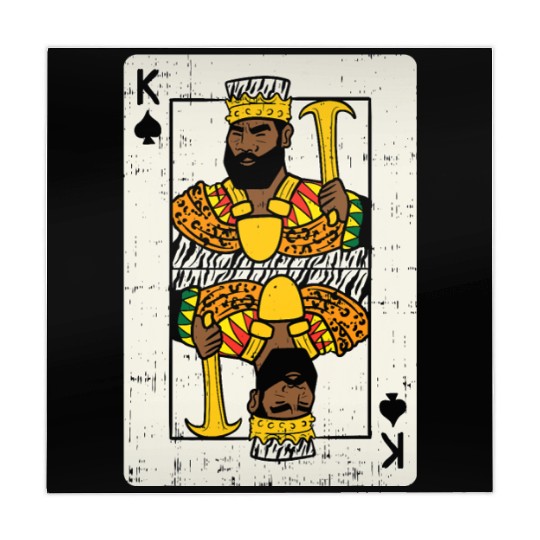 Mens African King Card Black Pride BLM Couple Matc Mahjong Mats
