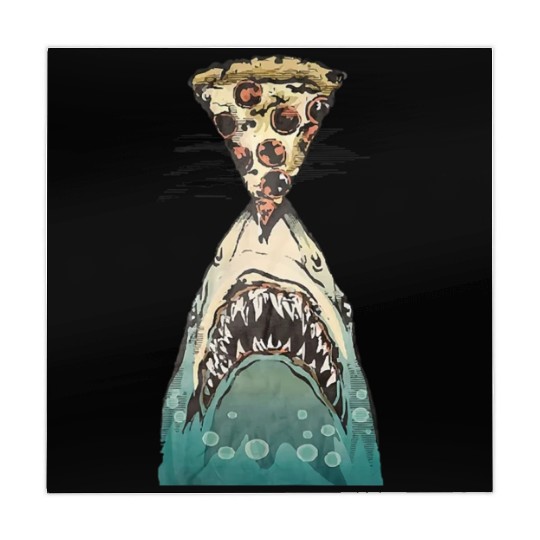 Shark Funny Pizza Food Ocean Nature Wilderness Mahjong Mats