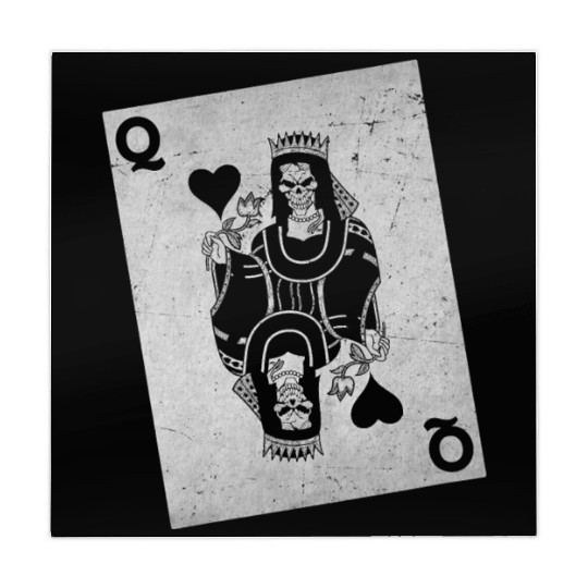 Womens Skeleton Queen Playing Card Gambling Hallow Mahjong Mats