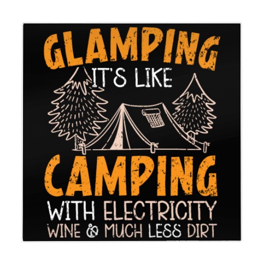 Glamping It's Like Camping With Electricity Camper Mahjong Mats