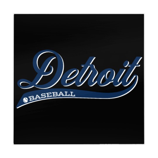 Vintage Detroit Script Baseball Mahjong Mats