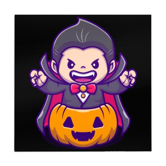 Vampire In A Creep Pumpkin - Halloween Mahjong Mats