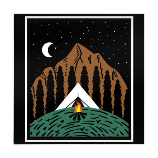 Mountain Night Camper Gift Mahjong Mats