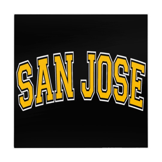 San Jose Varsity Style Amber Text Mahjong Mats