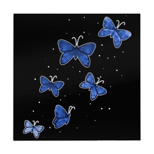 Blue Butterflies Garden Women Butterfly Mahjong Mats