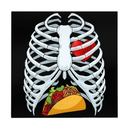 Funny Taco Skeleton Rib Cage Dad Halloween Costume Mahjong Mats
