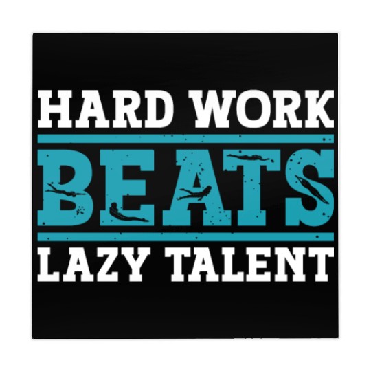 Swimmer Swimming Hard Work Beats Lazy Talent Mahjong Mats