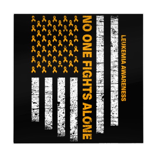 No One Fights Alone Usa Flag Leukemia Awareness Mahjong Mats
