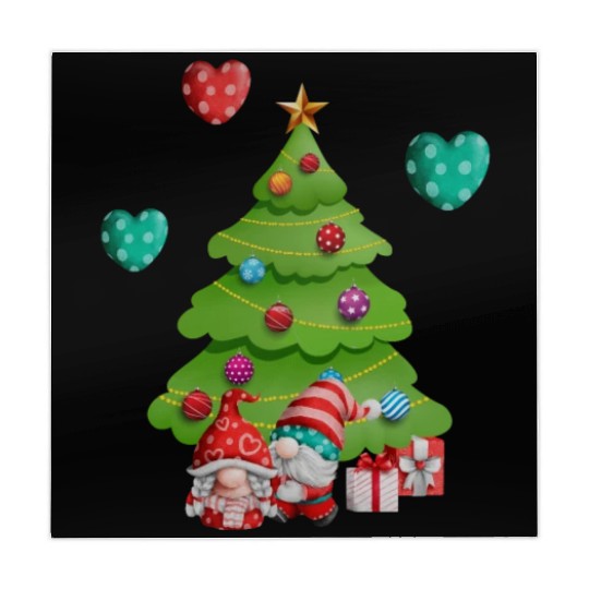 christmas is love, gnomes, christmas tree, love Mahjong Mats