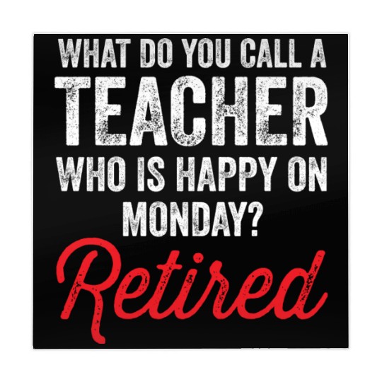 Happy On Monday Retired Teacher Retirement Gift Mahjong Mats