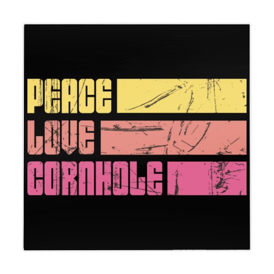 Peace Love Cornhole Mahjong Mats